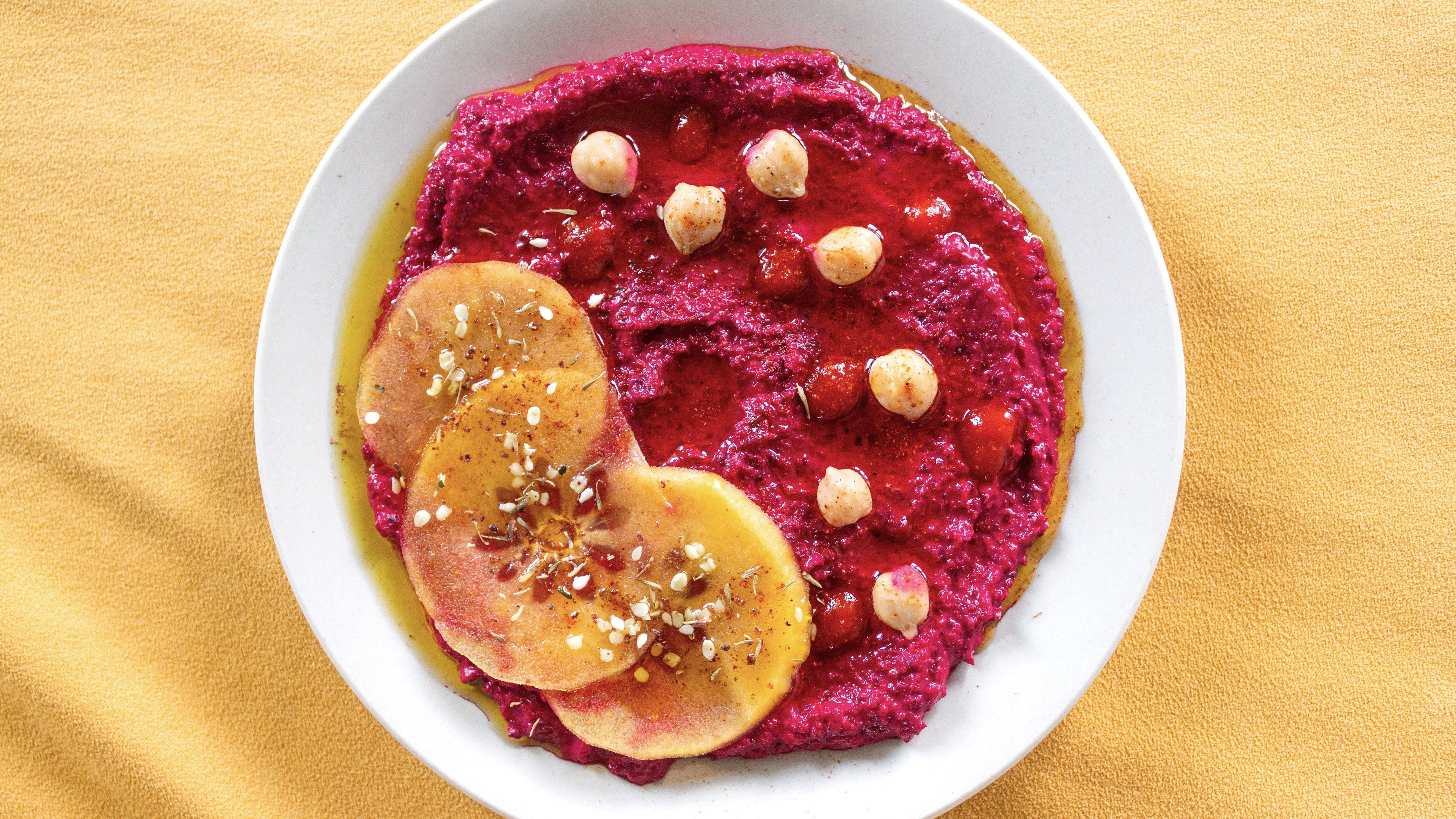 Kimchi-Beetroot Hummus